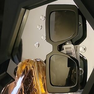 Prada Black, Pink and Silver Designer Sunglasses